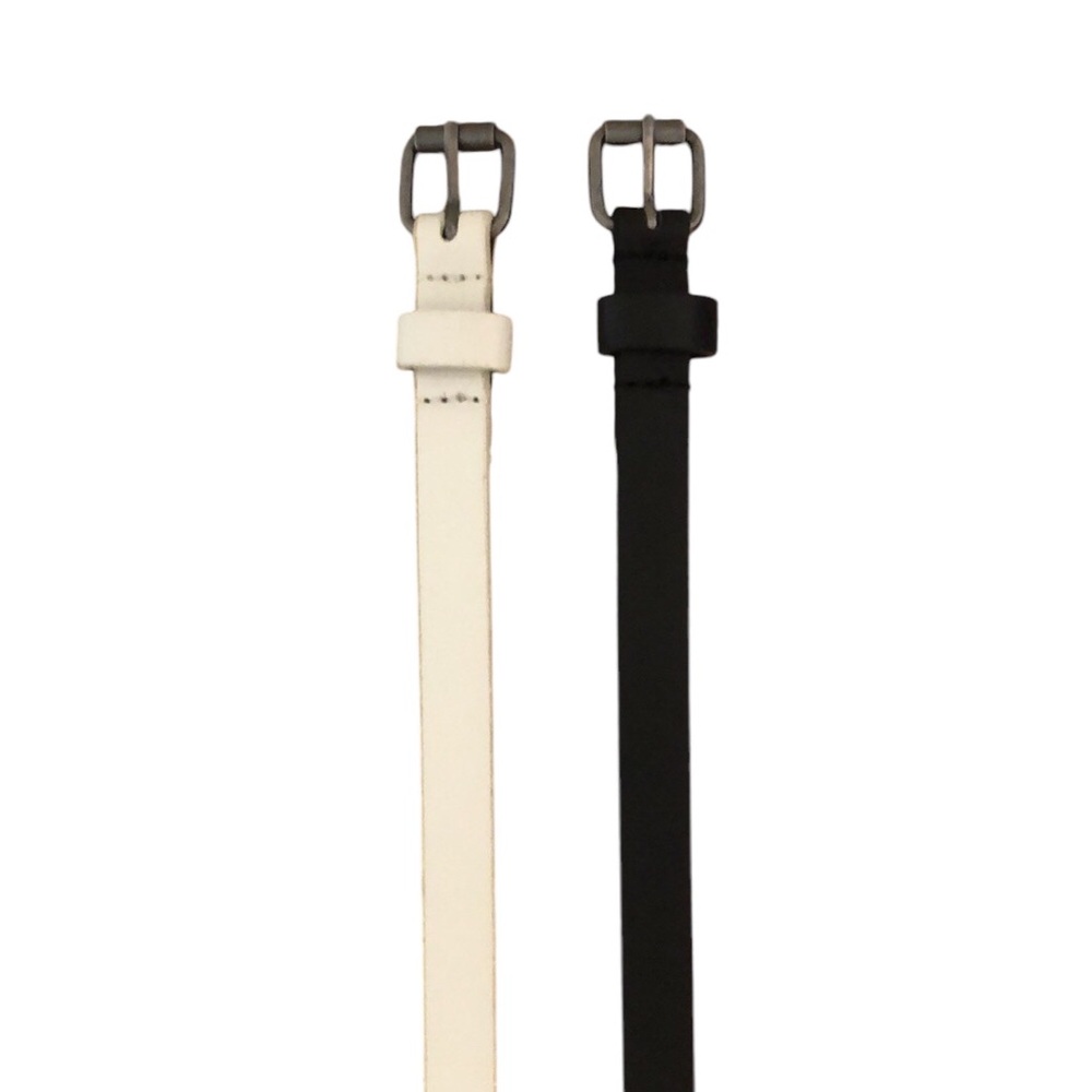 Black & White Skinny Belts